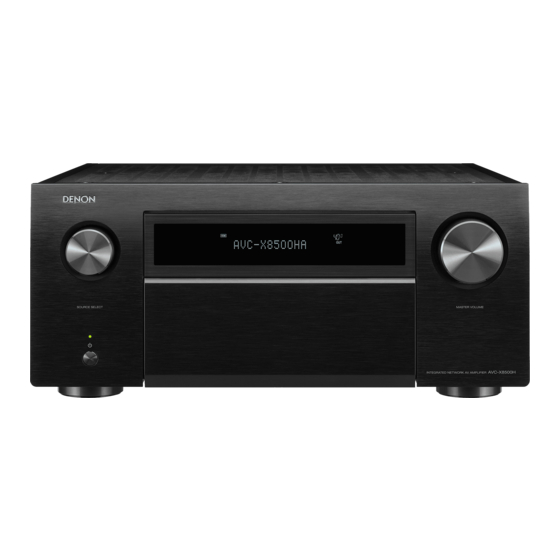 Denon AVR-X8500H Quick Start Manual