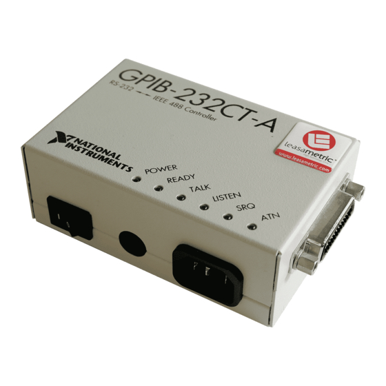 National Instruments GPIB-232CT-A IBCL EPROM Installation Manual
