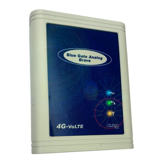 Alphatech BlueGate Analog Brave 4G VoLTE Installation And Programming Manual