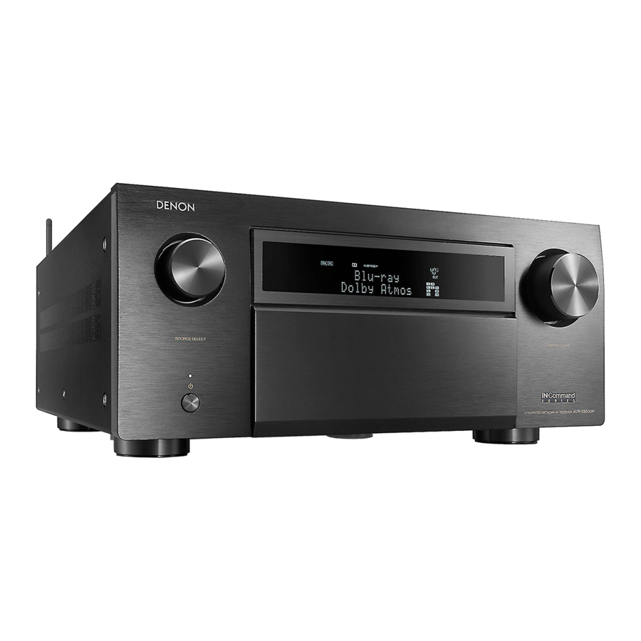 Denon AVR-X8500H Quick Start Manual