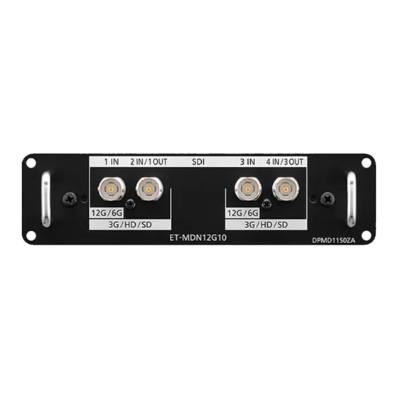 Panasonic ET-MDN12G10 Operating Instructions Manual