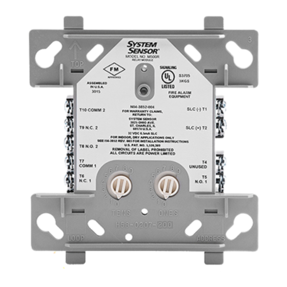 System Sensor M500R Installation And Maintenance Instructions