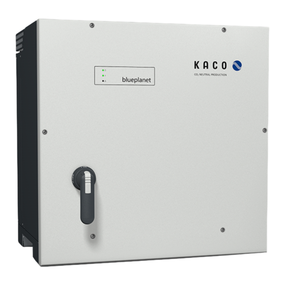 Kaco blueplanet 125 TL3 US Manual