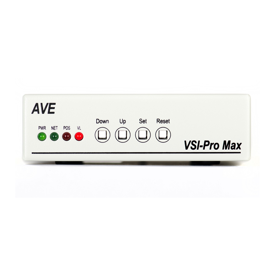 AVE VSI-Pro Max Operation Manual