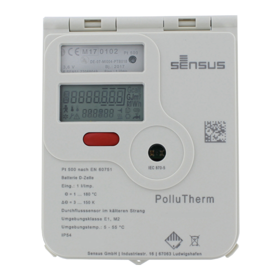 Xylem Sensus PolluTherm Installation And Operating Instruction