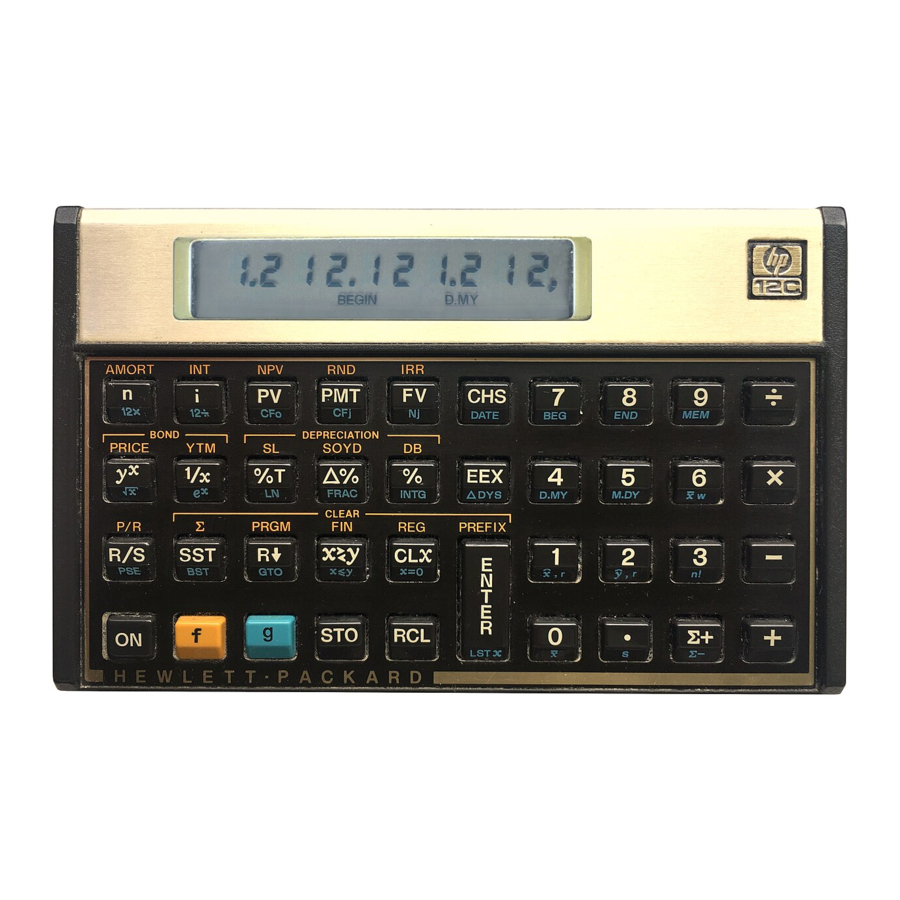 HP 12c Resetting Manual