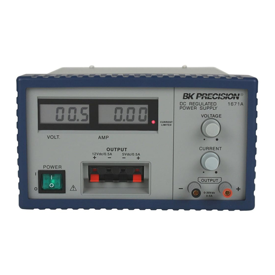 BK Precision 1671A Instruction Manual