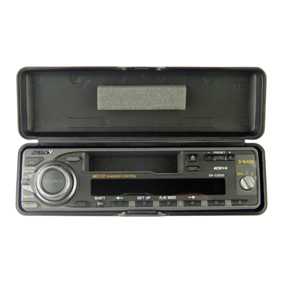 Sony XR-C5200 Installation