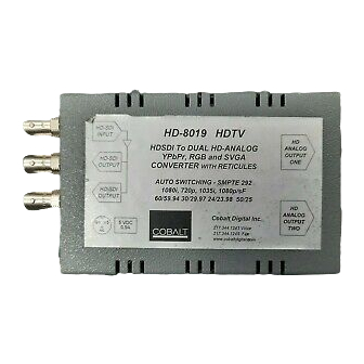 Cobalt Digital Inc HD-8019 Owner's Manual