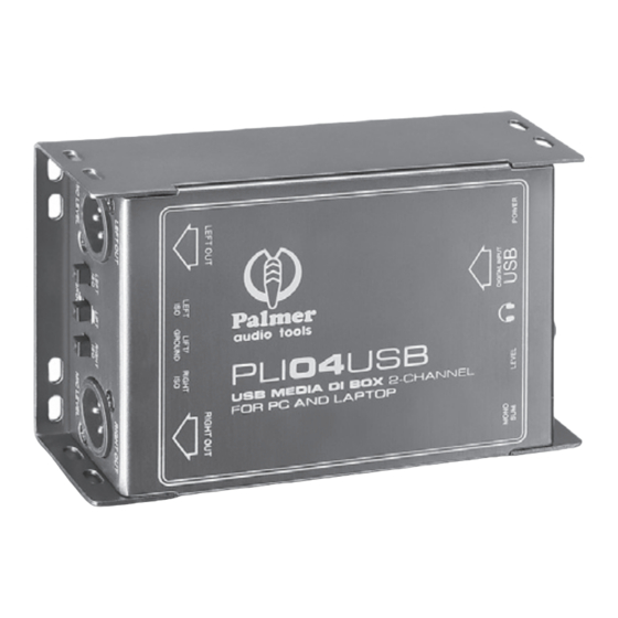 Palmer PA-PLI04USB Quick Start Manual