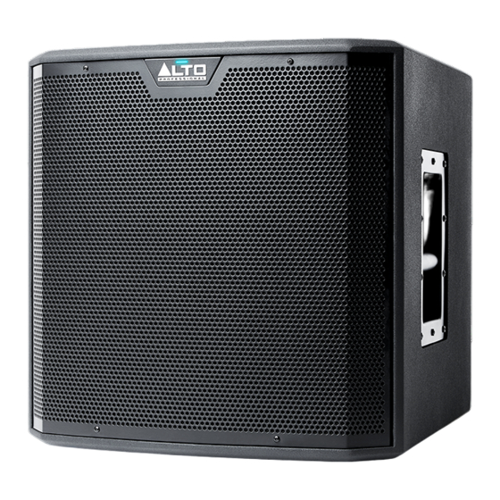 Alto Professional TS212S Service Manual