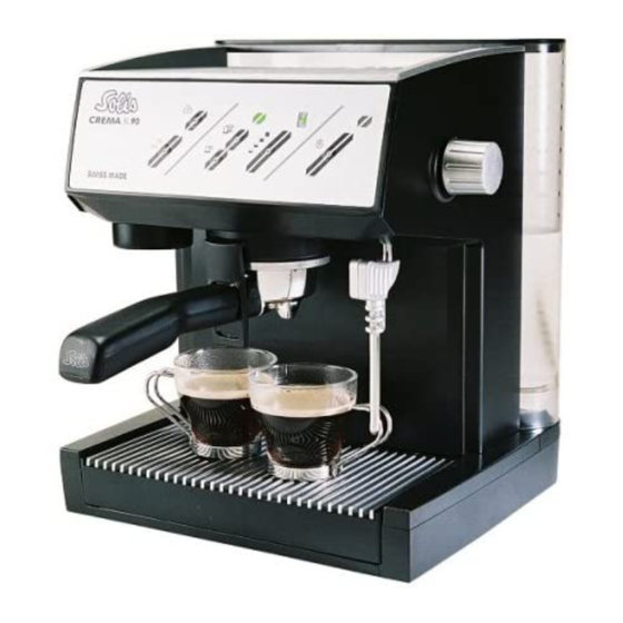 Solis Crema SL90 Espresso Machine Manuals