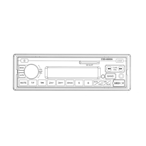 Custom Radio CSS-6600A Owner's Manual