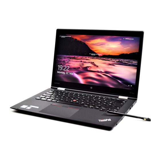 Lenovo ThinkPad X1 Yoga Setup Manual