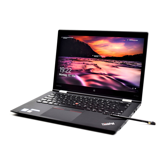 Lenovo ThinkPad X1 Yoga 2-in-1 Laptop Manuals