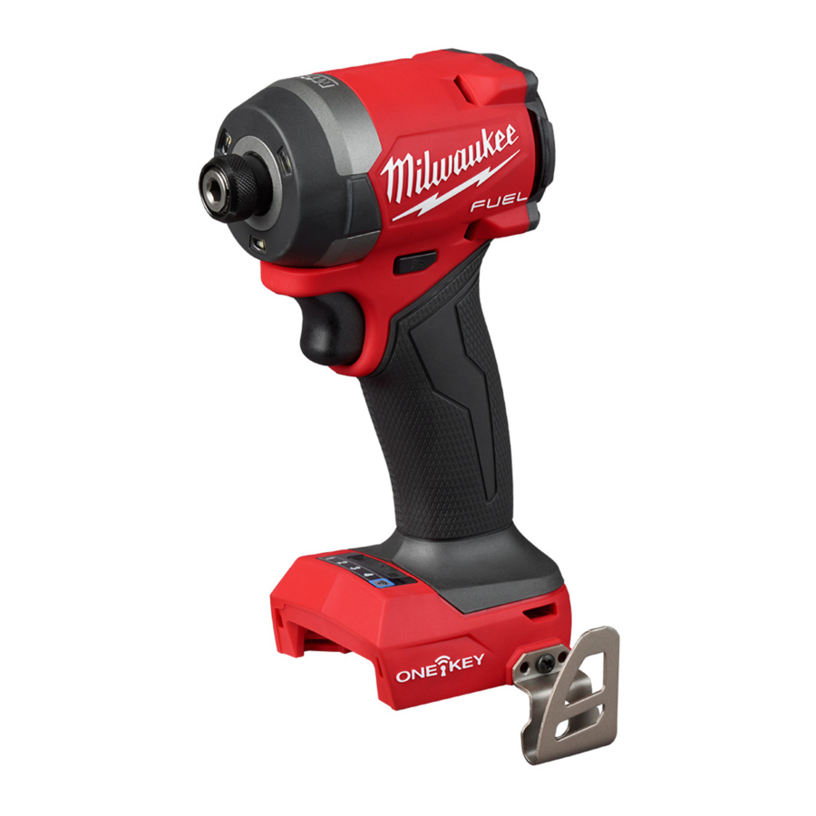 Milwaukee M18 FUEL 2957-20 - 1/4" HEX IMPACT DRIVER WITH ONE-KEY Manual