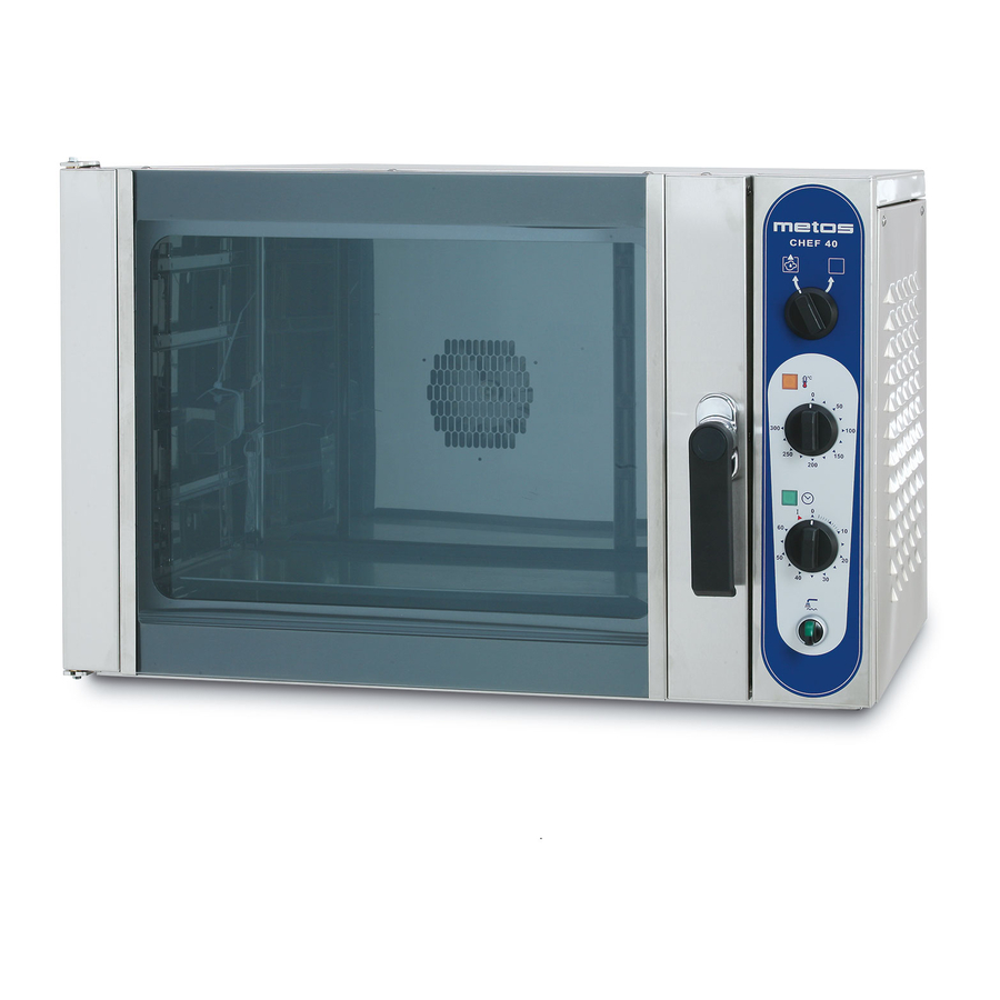 Metos Chef 40 Installation And Operation Manual