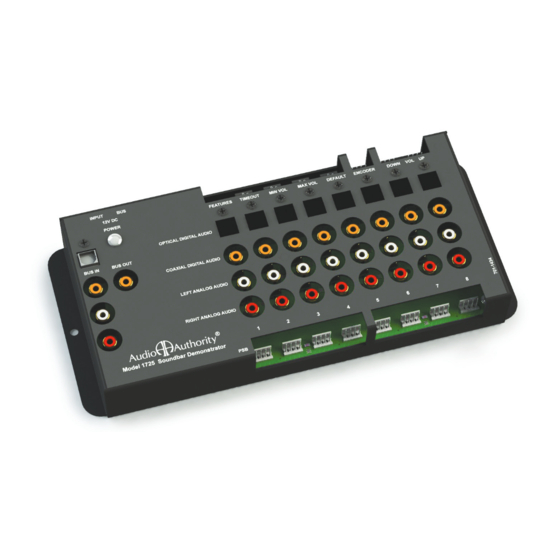 Audio Authority 1725 Instructions
