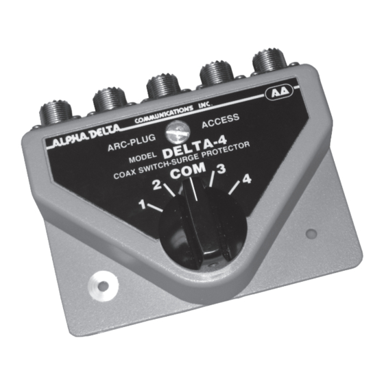 Alpha Delta DELTA - 4B Series Quick Start Manual