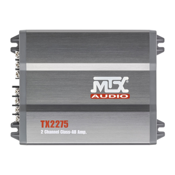 MTX TX2275 Owner's Manual