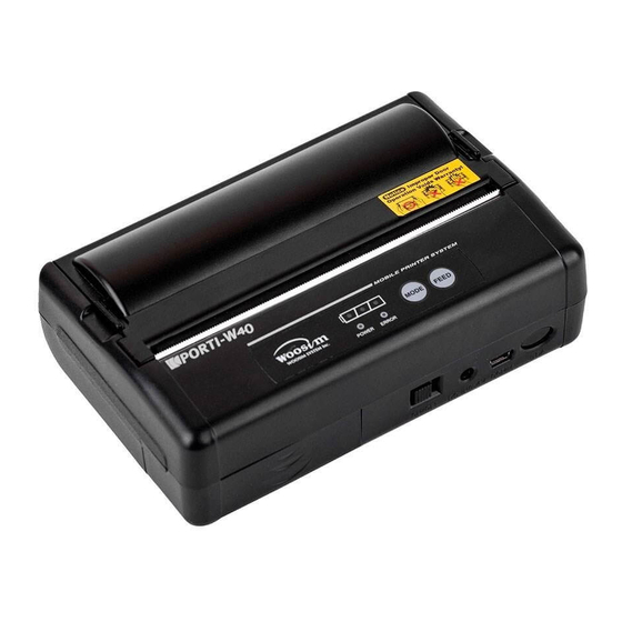 WOOSIM PORTI-W40 Operator's Manual