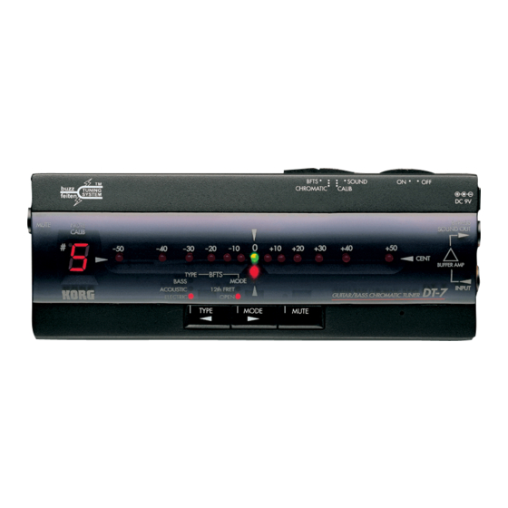 Korg DT-7 Owner's Manual