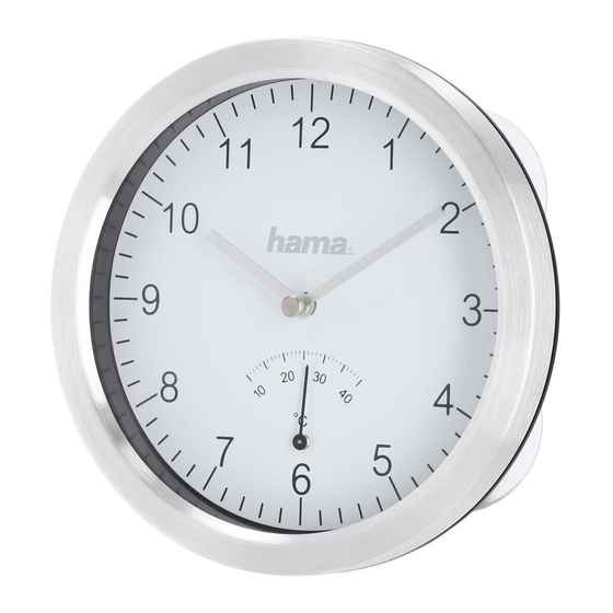 Hama 186414 Bathroom Wall Clock Manuals