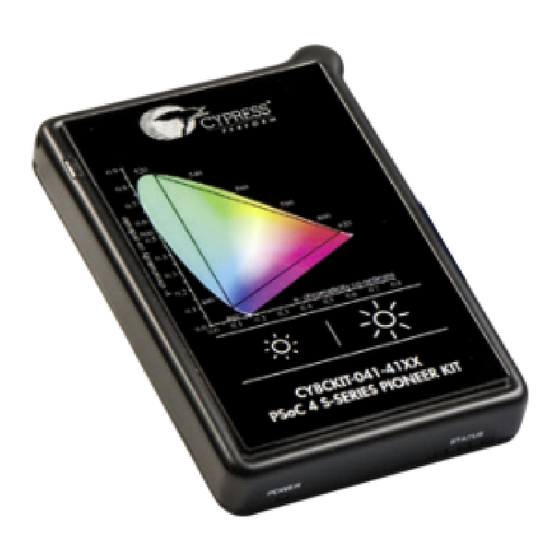 Cypress Semiconductor PSoC 4100S Quick Start Manual