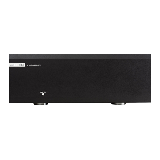 Musical Fidelity M8S-500S Manual