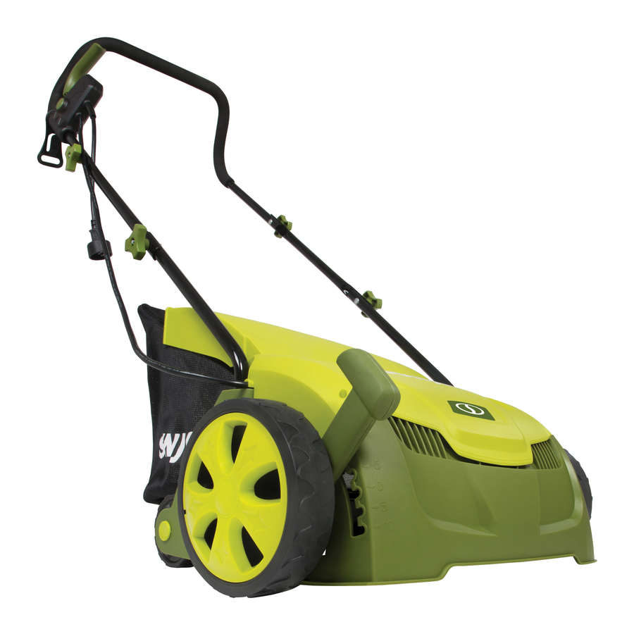 SunJoe AJ801E - Electric Scarifier Dethatcher 12.6-INCH | 12-AMP Manual
