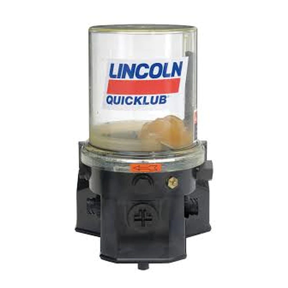 Lincoln Quicklub Lubrication Pump Manuals