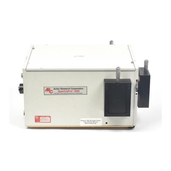 User Manuals: ACTON SpectraPro-300i Spectrograph