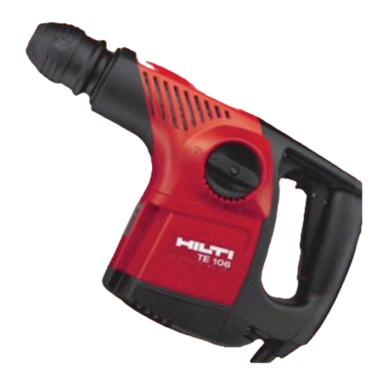 Hilti TE106 Operating Instructions Manual