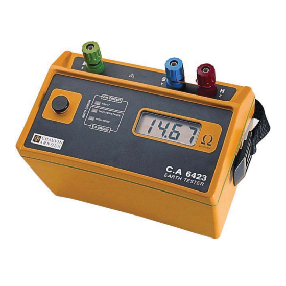 PEWA Chauvin Arnoux C.A 6423 User Manual