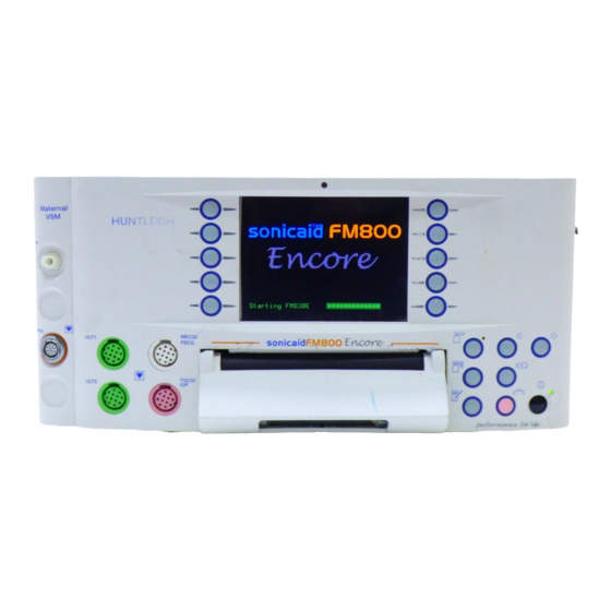 Huntleigh Sonicaid FM800 Encore Series Instructions For Use Manual