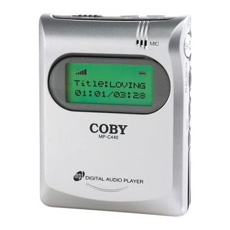 Coby MPC440 - 128 MB Digital Player Manuals