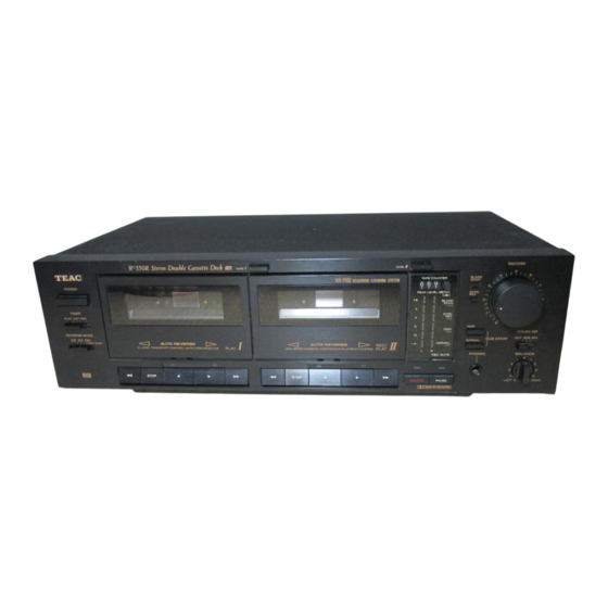 Teac W-550R Owner's Manual