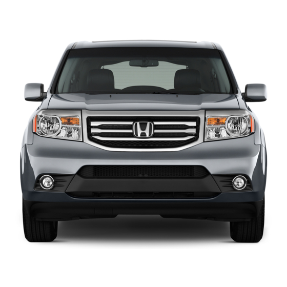Honda 2013 Pilot EX Technology Reference Manual