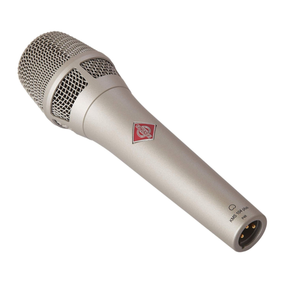 Neumann.Berlin KMS 104 Operating Instructions Manual