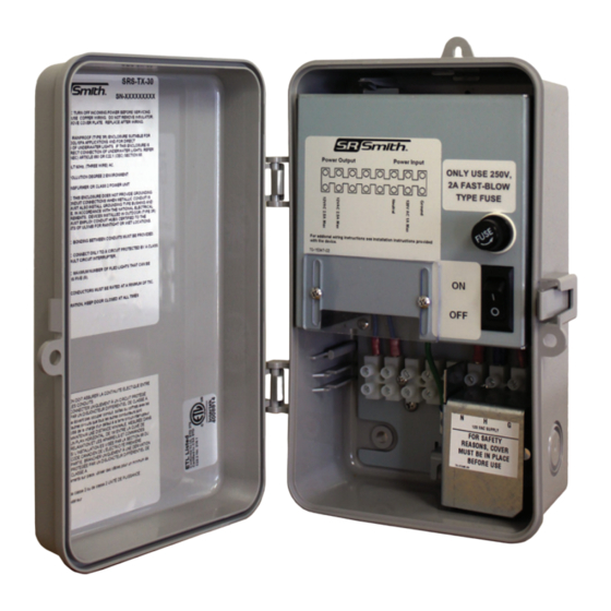 S.R.Smith SRS-TX-30 Installation Instructions Manual