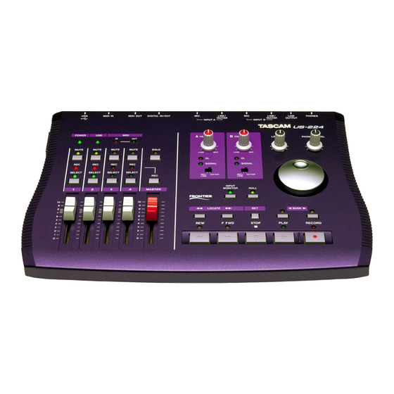 Tascam US-224 Installation Notes