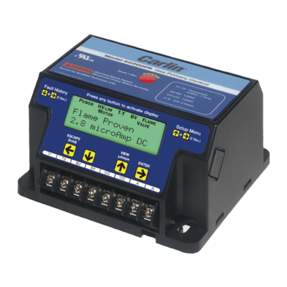 Carlin 60200FR Installation And Operating Instructions Manual