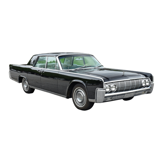 Lincoln Continental 1964 Shop Manual