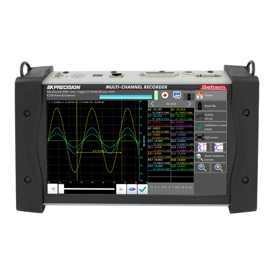 BK Precision Sefram DAS240 Setting Manual