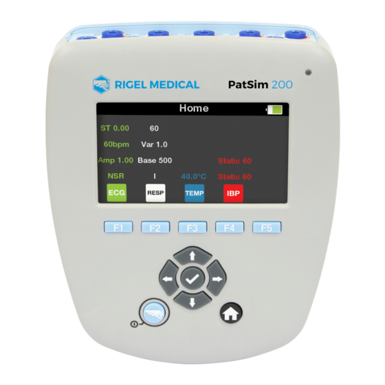 Rigel PatSim200 Quick Start Manual