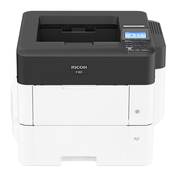Ricoh P801 Instructions