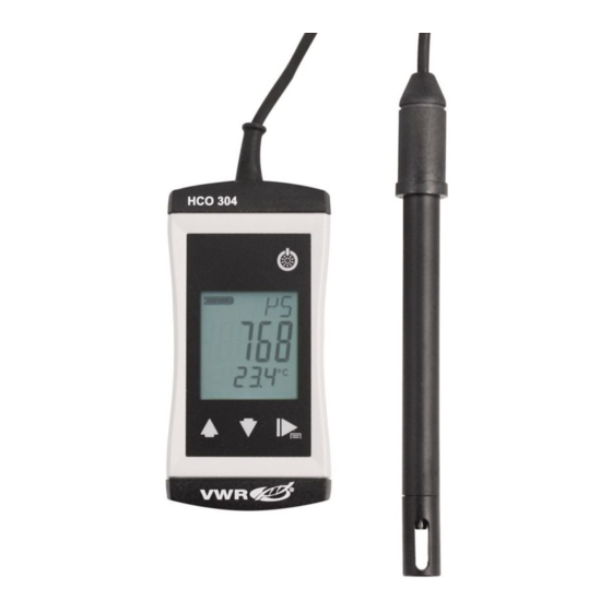 VWR HCO304 Operating Manual