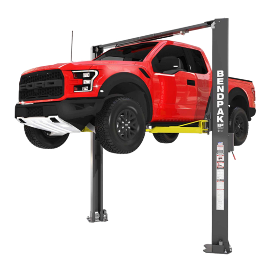 BendPak XPR-10AXLS-LP Service Manual
