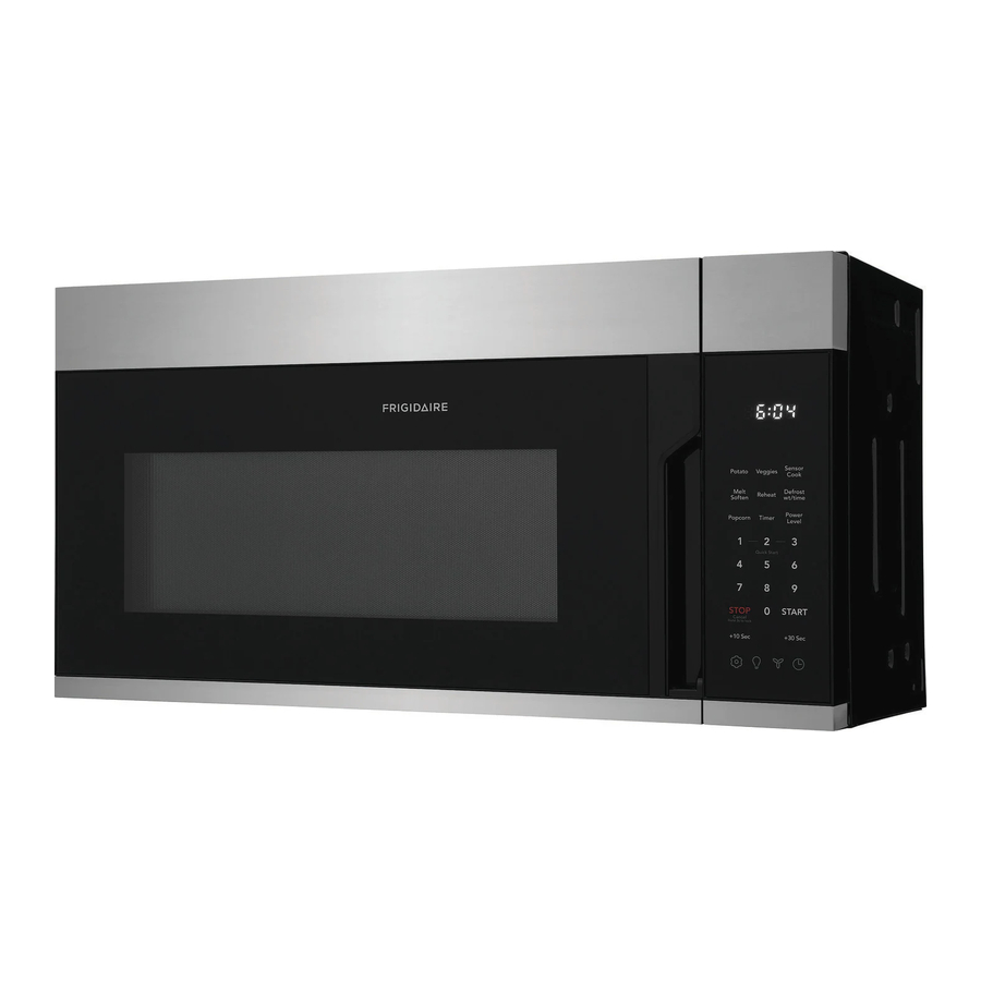 Frigidaire FMOW1852AS - 1.8 Cu. Ft. Over-The-Range Microwave Manual