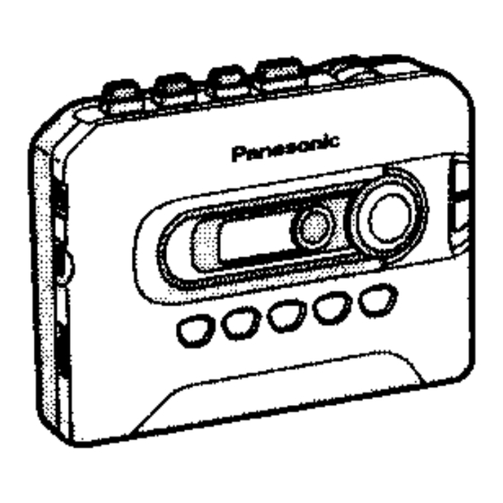 Panasonic RQ-E20V Operating Instructions Manual